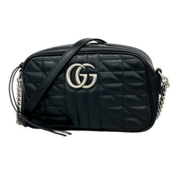 Gucci Handbags - Gucci GG Marmont Shoulder Bag Black Leather
